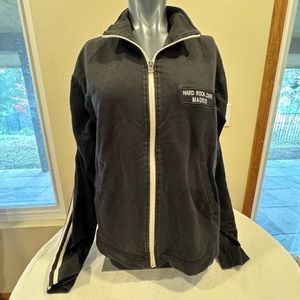 Hard Rock Cafe Madrid zip-up Jersey Jacket Sz. Lg.